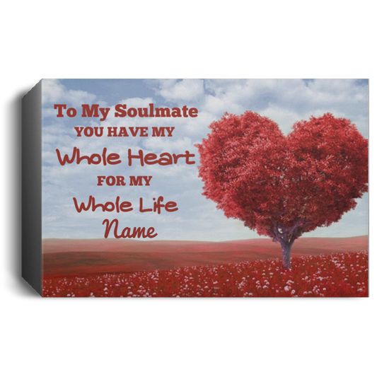 PERSONALIZED TREE IN THE SHAPE OF HEART CANVAS ART WALL DECOR - BEST VALENTINE'S DAY GIFT