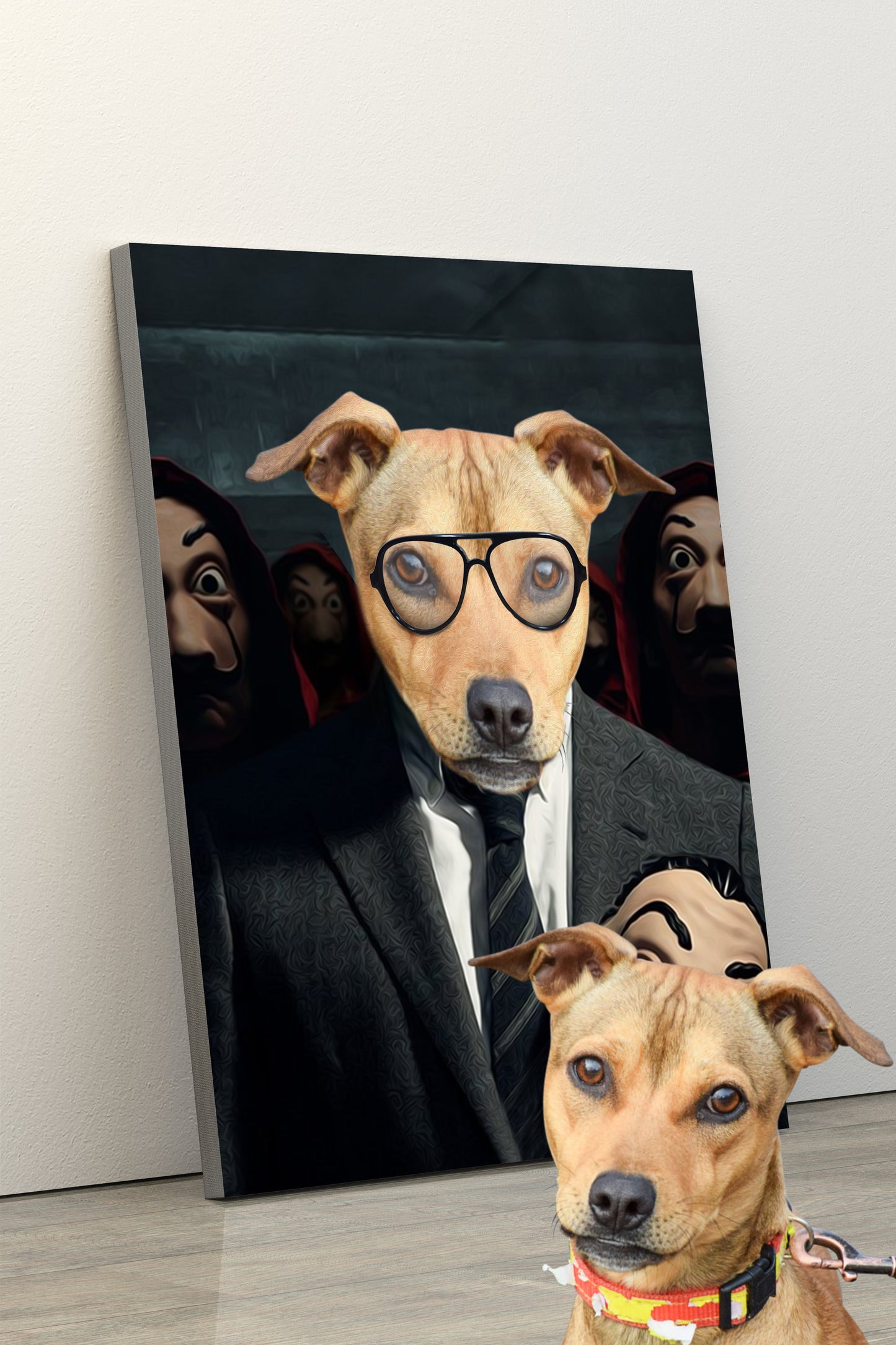 SEE YOUR BELOVED PROFESSOR DOG LEAD A HEIST ON CANVAS