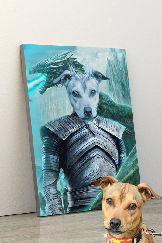 SEE YOUR BELOVED DOG BE THE ICE KING ON CANVAS