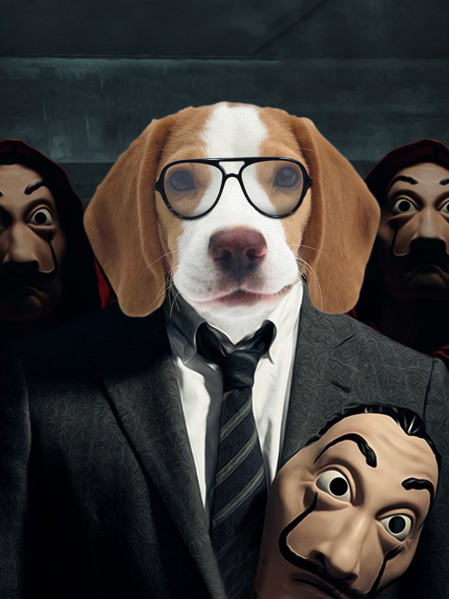 SEE YOUR BELOVED PROFESSOR DOG LEAD A HEIST ON CANVAS