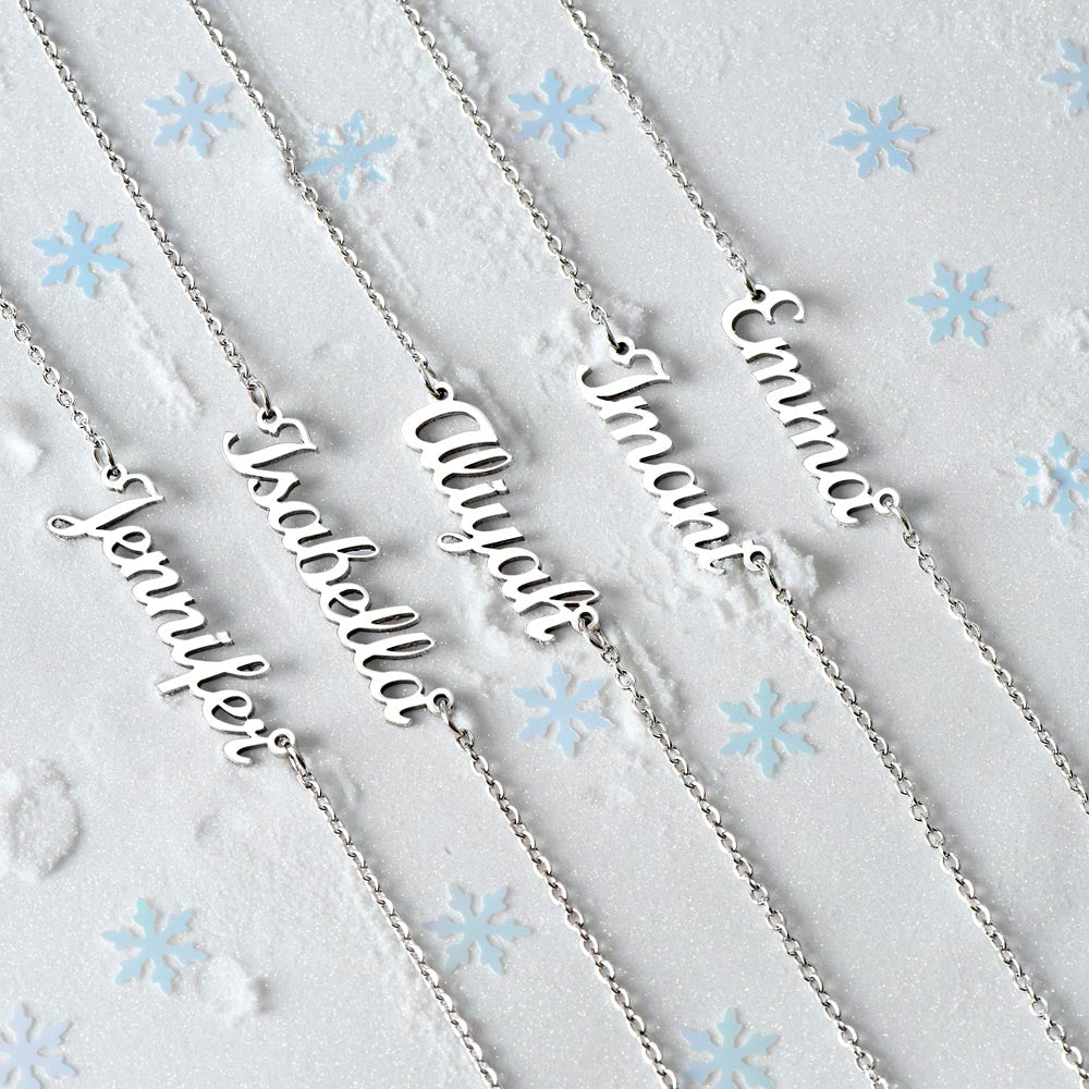 [50% OFF, TODAY ONLY] TO MY DAUGHTER I PERSONALIZED NAME NECKLACE I MADE & SHIPS FROM THE USA