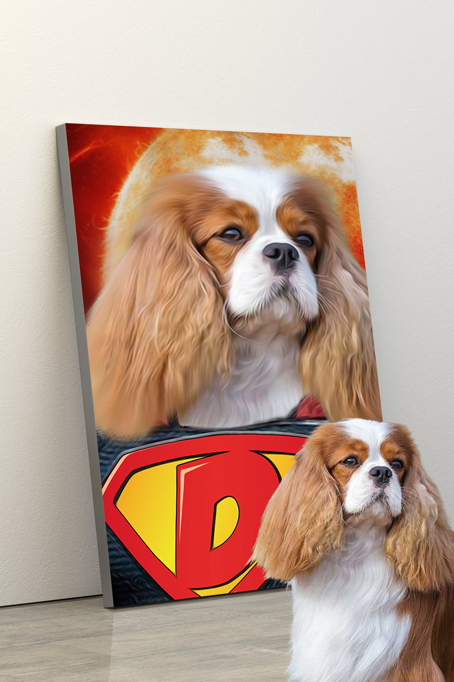 SEE YOUR BELOVED PET AS SUPER DOG ON CANVAS