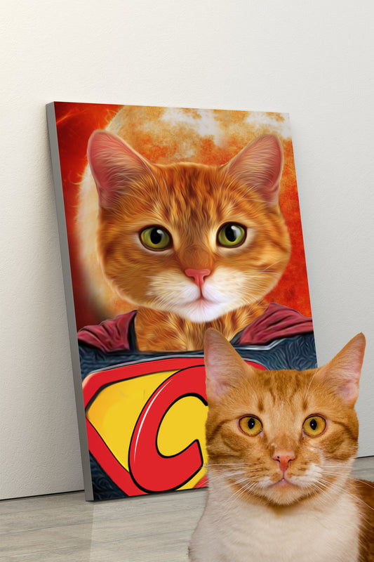 SEE YOUR BELOVED PET AS SUPER CAT ON CANVAS