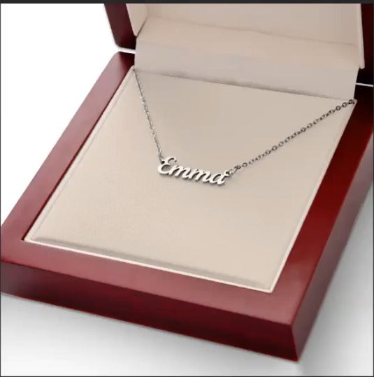 [50% OFF, GET YOURS TODAY] JUST FOR HER NAME NECKLACE ❤️ I MADE & SHIPS FROM THE USA