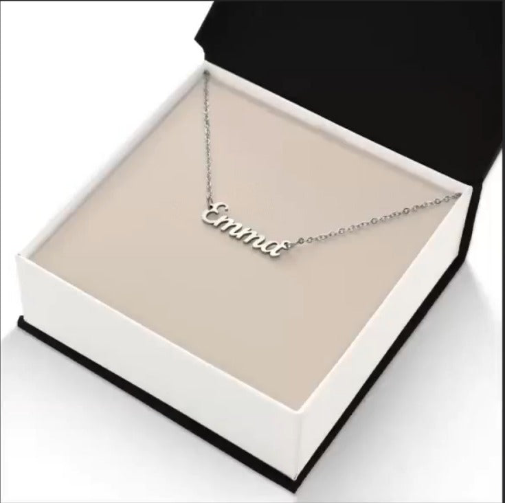 [50% OFF, GET YOURS TODAY] JUST FOR HER NAME NECKLACE ❤️ I MADE & SHIPS FROM THE USA