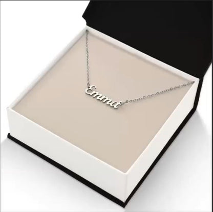 [50% OFF, GET YOURS TODAY] JUST FOR HER NAME NECKLACE ❤️ I MADE & SHIPS FROM THE USA