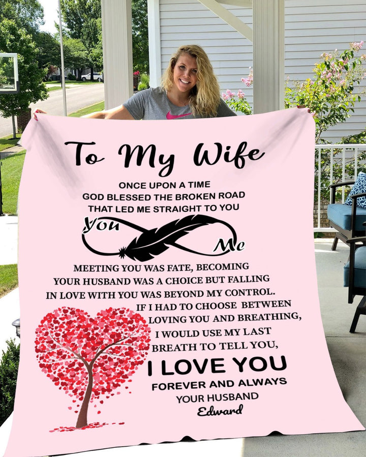 Personalized discount wife blanket