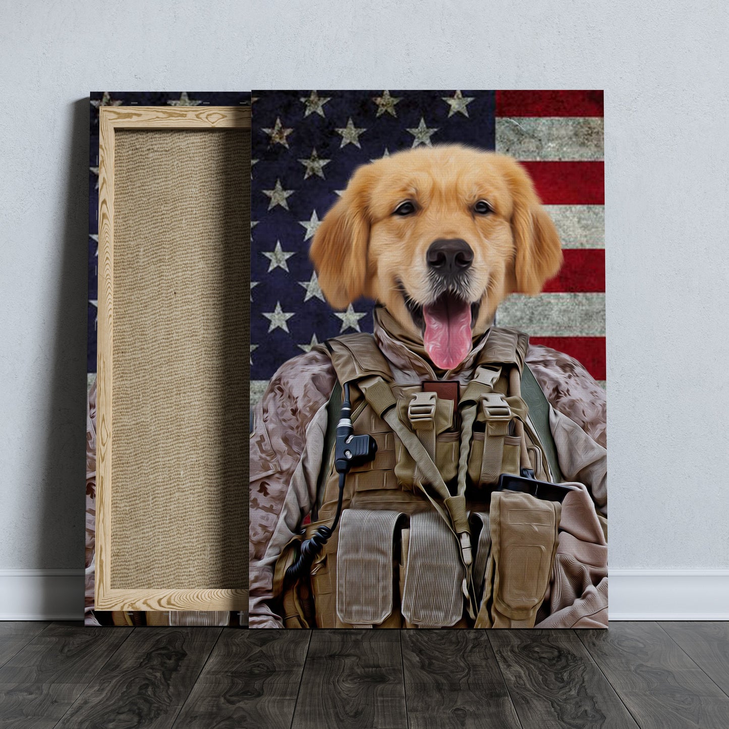 SEE YOUR BELOVED DOG PROTECT YOUR BORDERS ON CANVAS