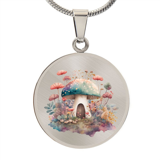 Almost Sold Out - Mushroom Necklace - Circle Luxury Necklace
