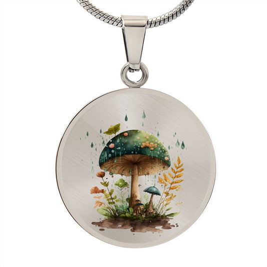 Almost Sold Out - Mushroom Necklace - Circle Luxury Necklace