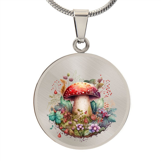 Almost Sold Out - Mushroom Necklace - Circle Luxury Necklace