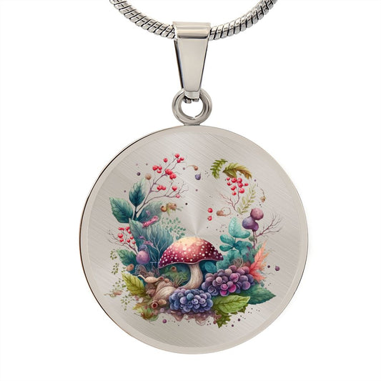 Almost Sold Out - Mushroom Necklace - Circle Luxury Necklace
