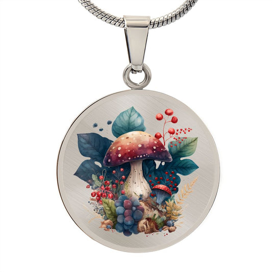 Almost Sold Out - Mushroom Necklace - Circle Luxury Necklace