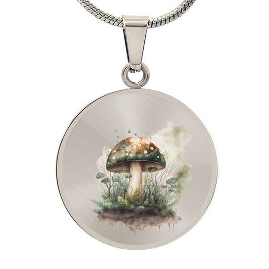 Almost Sold Out - Mushroom Necklace - Circle Luxury Necklace
