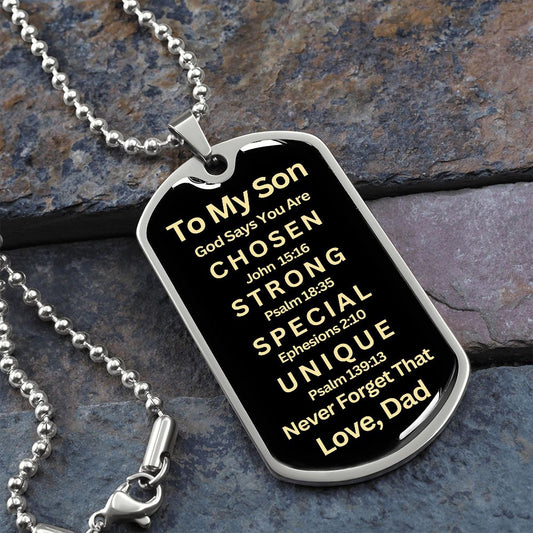 [Almost Sold Out] To My Son - Dog Tag From Dad