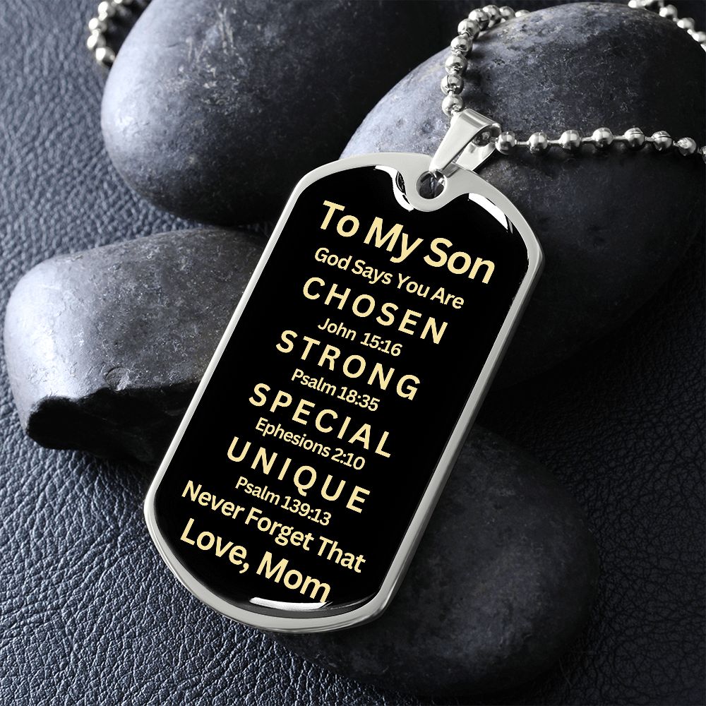 [Almost Sold Out] To My Son - Dog Tag From Mom