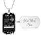 [Almost Sold Out] TO MY SON - DOG TAG NECKLACE