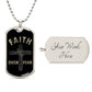 Almost Sold Out -  FAITH OVER FEAR DOG TAG NECKLACE