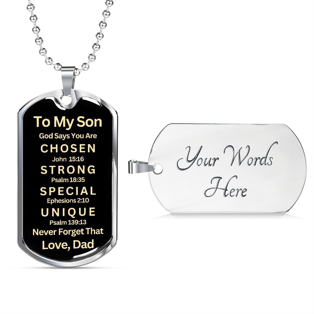 [Almost Sold Out] To My Son - Dog Tag From Dad