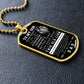 [Almost Sold Out] TO MY SON - DOG TAG NECKLACE