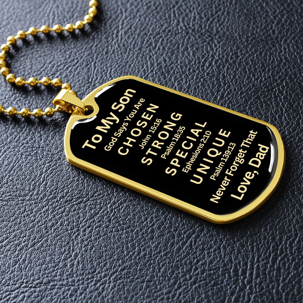 [Almost Sold Out] To My Son - Dog Tag From Dad