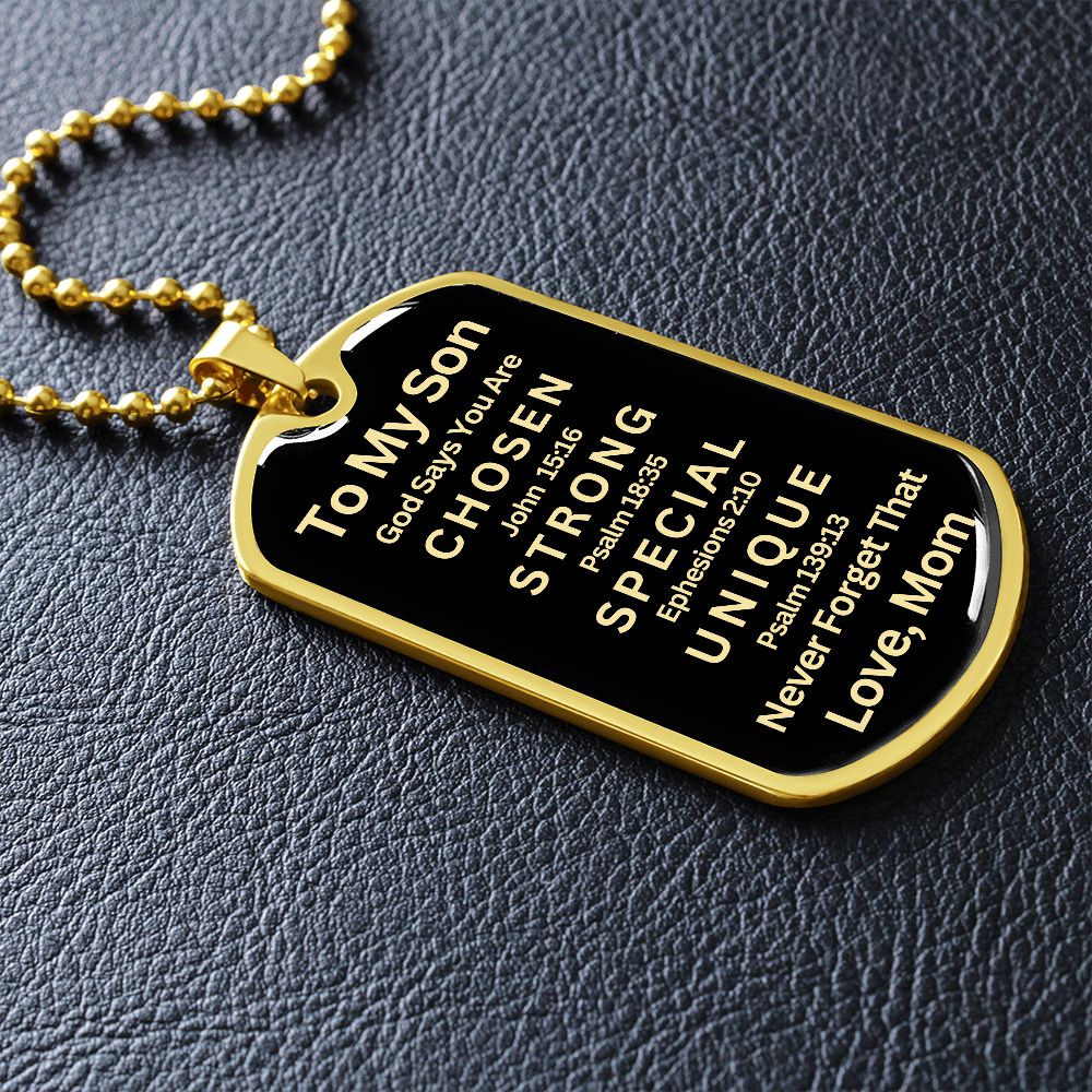 [Almost Sold Out] To My Son - Dog Tag From Mom