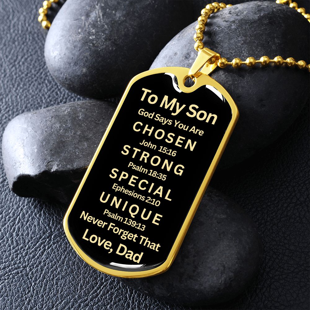 [Almost Sold Out] To My Son - Dog Tag From Dad