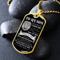[Almost Sold Out] TO MY SON - DOG TAG NECKLACE