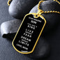 Almost Sold Out -  TO MY SON - DOG TAG NECKLACE