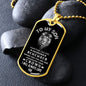 [Almost Sold Out] TO MY SON - DOG TAG NECKLACE