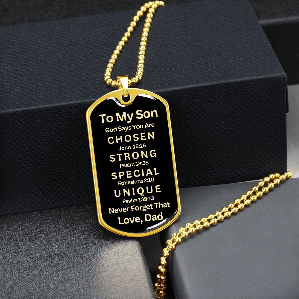 [Almost Sold Out] To My Son - Dog Tag From Dad