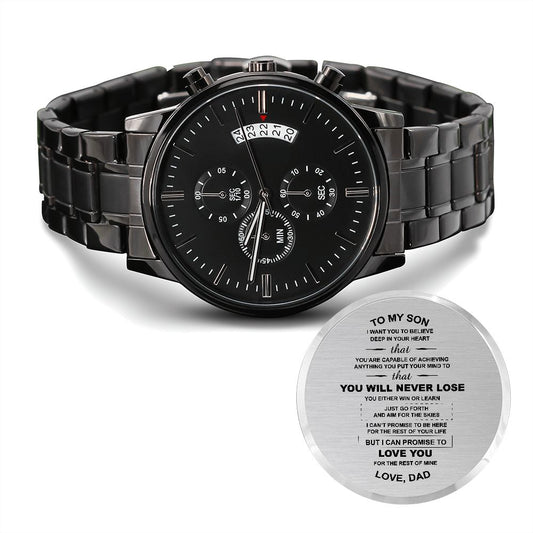 ALMOST SOLD OUT - TO MY SON - Black Chronograph Watch