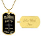 Almost Sold Out -  TO MY GRANDSON - DOG TAG NECKLACE