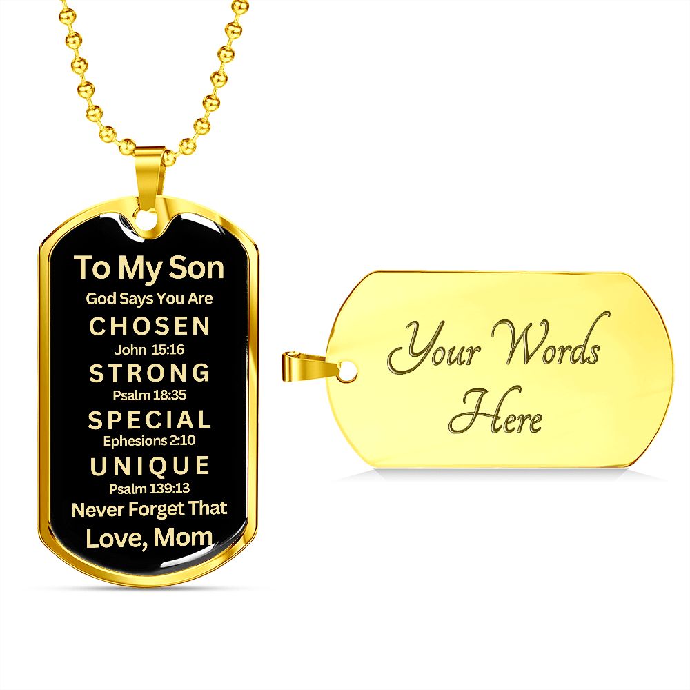 [Almost Sold Out] To My Son - Dog Tag From Mom