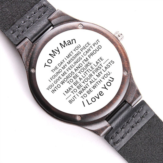 [50% OFF TODAY]  TO MY MAN - Engraved Wooden Watch