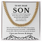 [50% OFF TODAY] TO MY DEAR SON - CUBAN LINK CHAIN NECKLACE