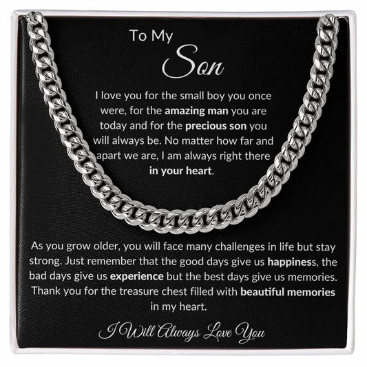 Almost Sold Out -  TO MY SON - CUBAN CHAIN NECKLACE