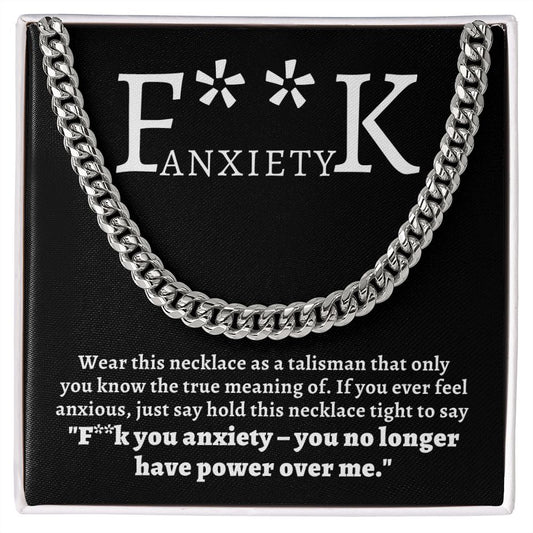 Almost Sold Out - F**k Anxiety - Cuban Link Chain Necklace