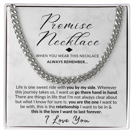 Almost Sold Out - PROMISE NECKLACE - CUBAN LINK CHAIN NECKLACE