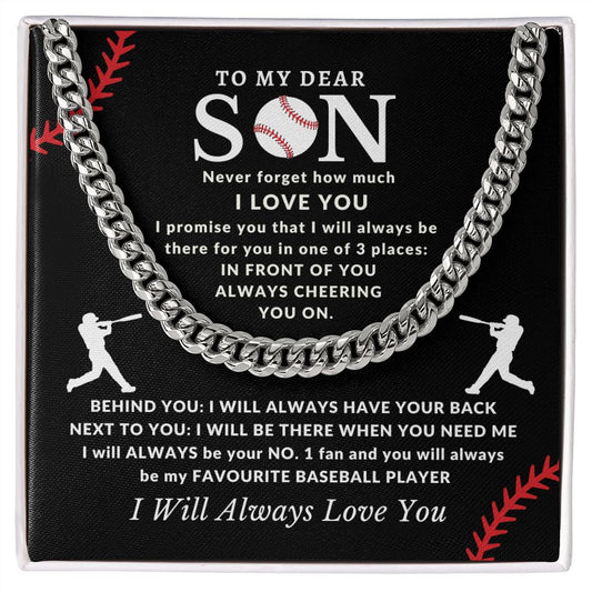 Almost Sold Out - TO MY DEAR SON - CUBAN LINK CHAIN NECKLACE