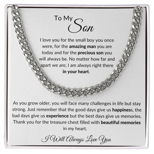 Almost Sold Out -  TO MY SON - CUBAN CHAIN NECKLACE