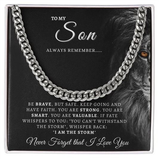 Almost Sold Out -  TO MY SON - CUBAN CHAIN NECKLACE