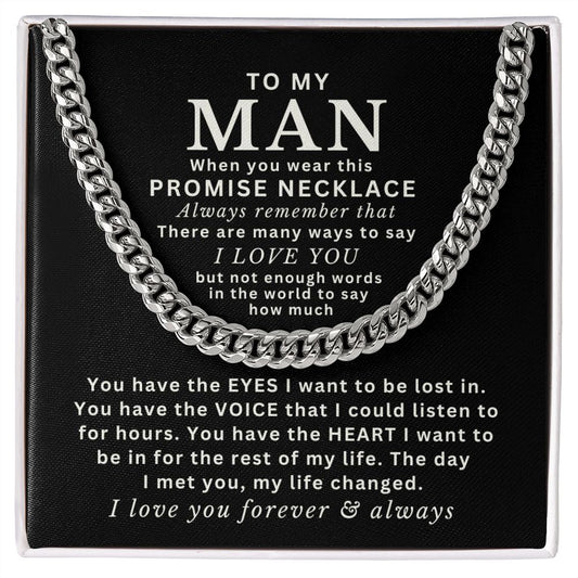 Almost Sold Out - TO MY MAN - CUBAN LINK CHAIN NECKLACE