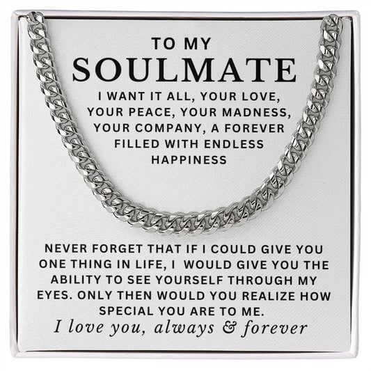 Almost Sold Out - TO MY SOULMATE - CUBAN LINK CHAIN NECKLACE