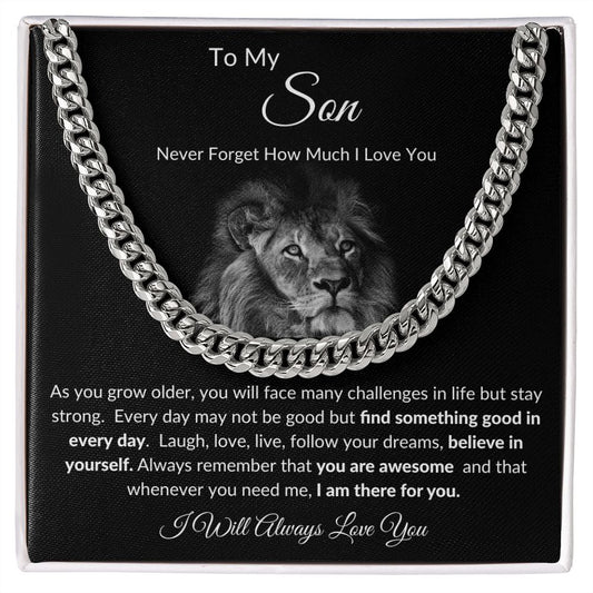Almost Sold Out -  TO MY SON - CUBAN CHAIN NECKLACE