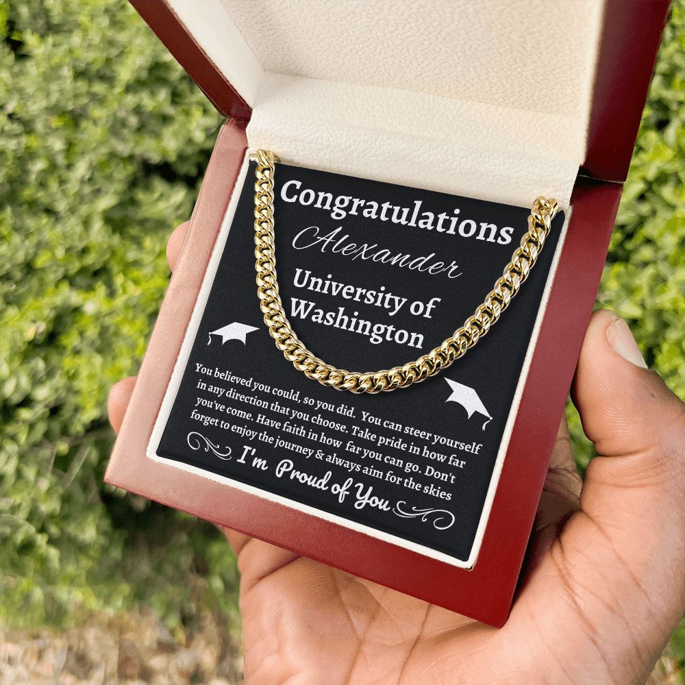Almost Sold Out - Graduation Necklace - Cuban Link Chain Necklace