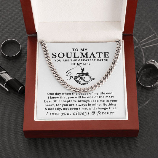 Soulmate Fishing Gift - Cuban Link Chain Necklace