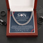 [50% OFF TODAY] TO MY DEAR SON- CUBAN LINK CHAIN NECKLACE