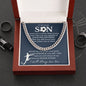 [50% OFF TODAY] TO MY DEAR SON- CUBAN LINK CHAIN NECKLACE