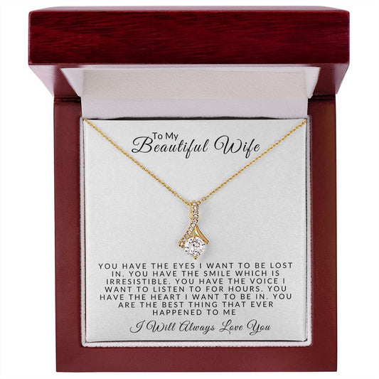 TO MY BEAUTIFUL WIFE - ALLURING BEAUTY NECKLACE